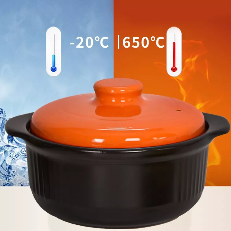 black stripe commercial soup stock pot insulated ensemble ceramic casserole pot cookware