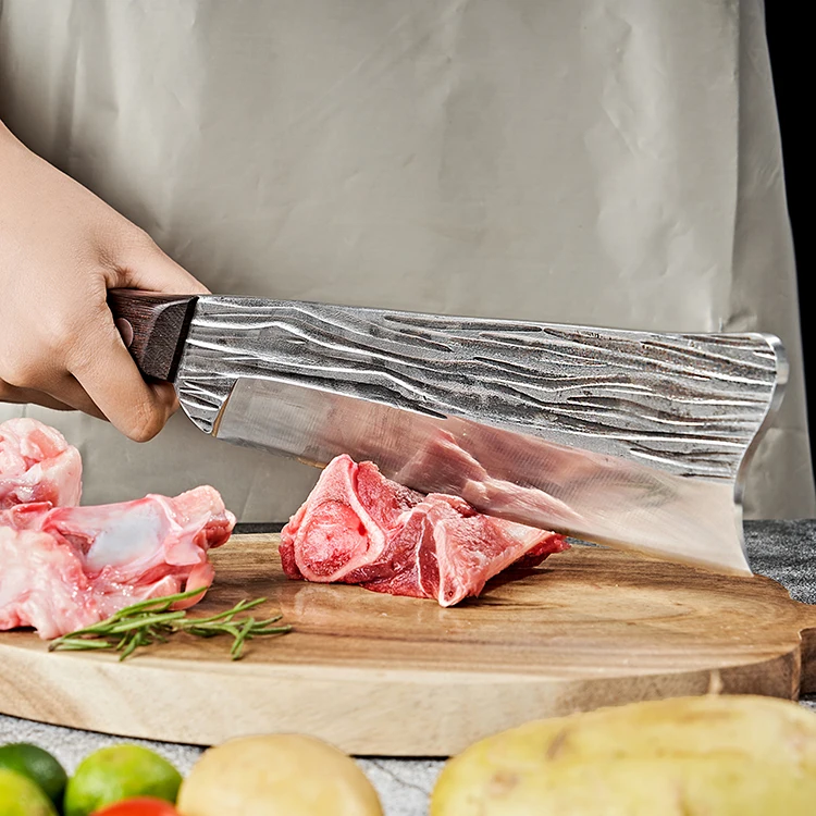 Sharp Forged Stainless Steel 4CR13 Knife Rosewood Handle For Restaurant Kitchen Knives