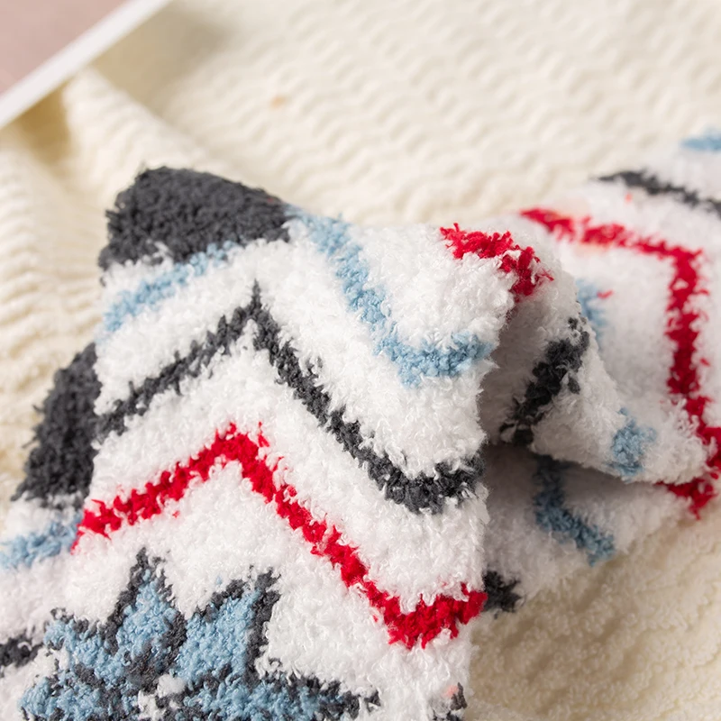 DIY Indoor Bed Sleep Cozy Winter Socks Women Cute Girls Lady Gift Fleece Plush Fluffy Fuzzy Socks With Boxes