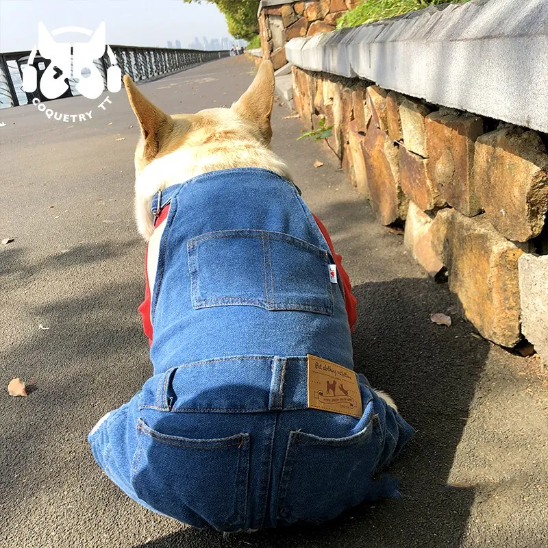 Factory Price dog new spring and summer overalls teddy dog overall dog clothes