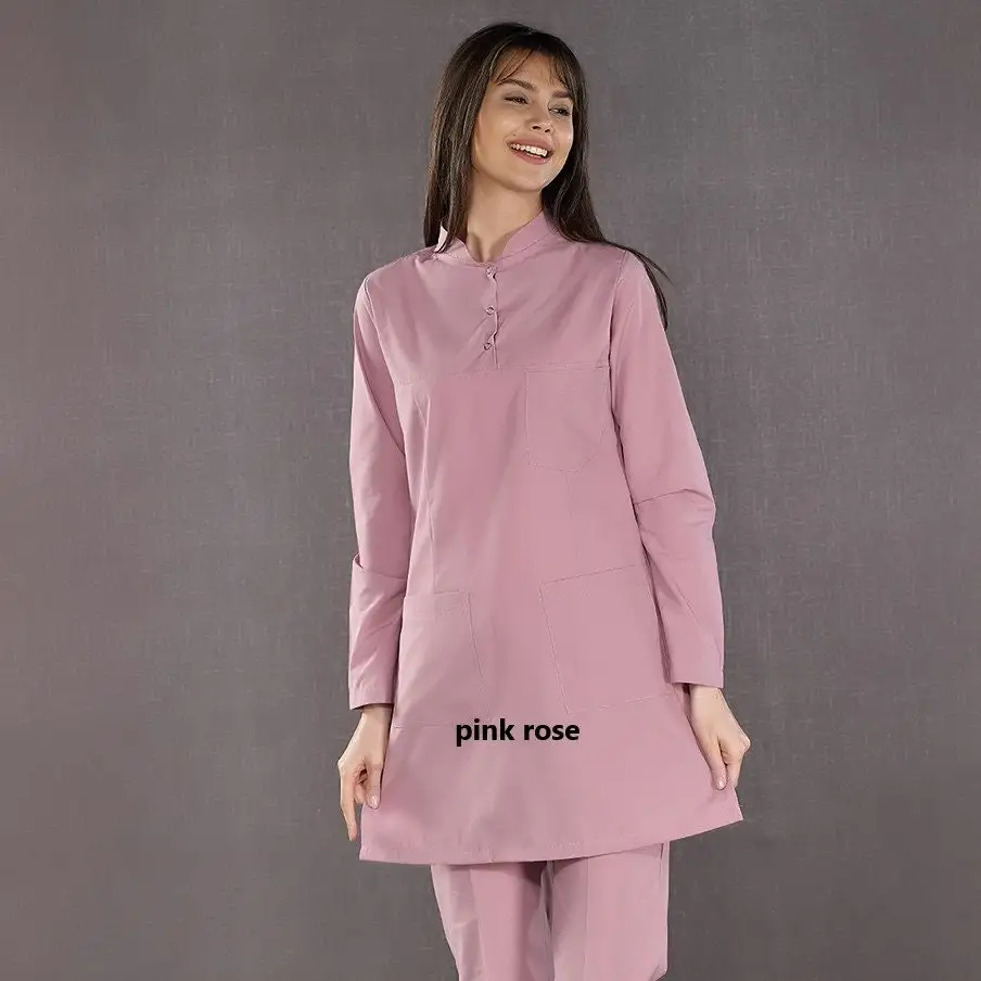 Wholesale spa uniforms fashion scrub top beauty tunics spa and salon uniforms maid uniform