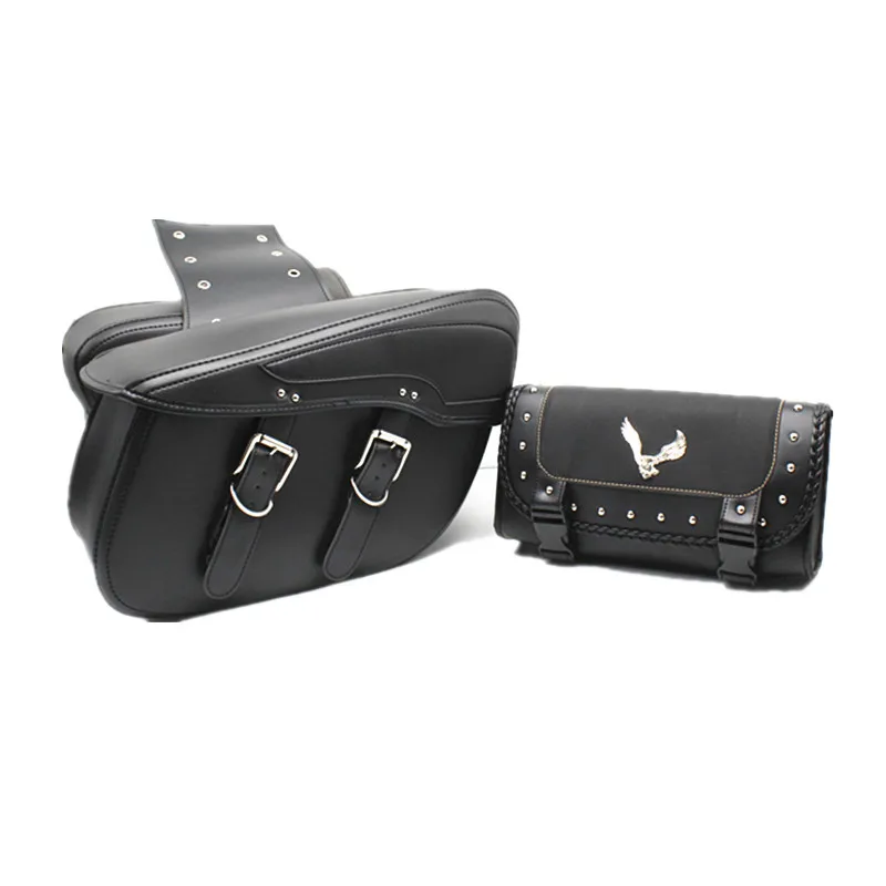 Travel Leather Bag Saddle Bags for Motorcycle