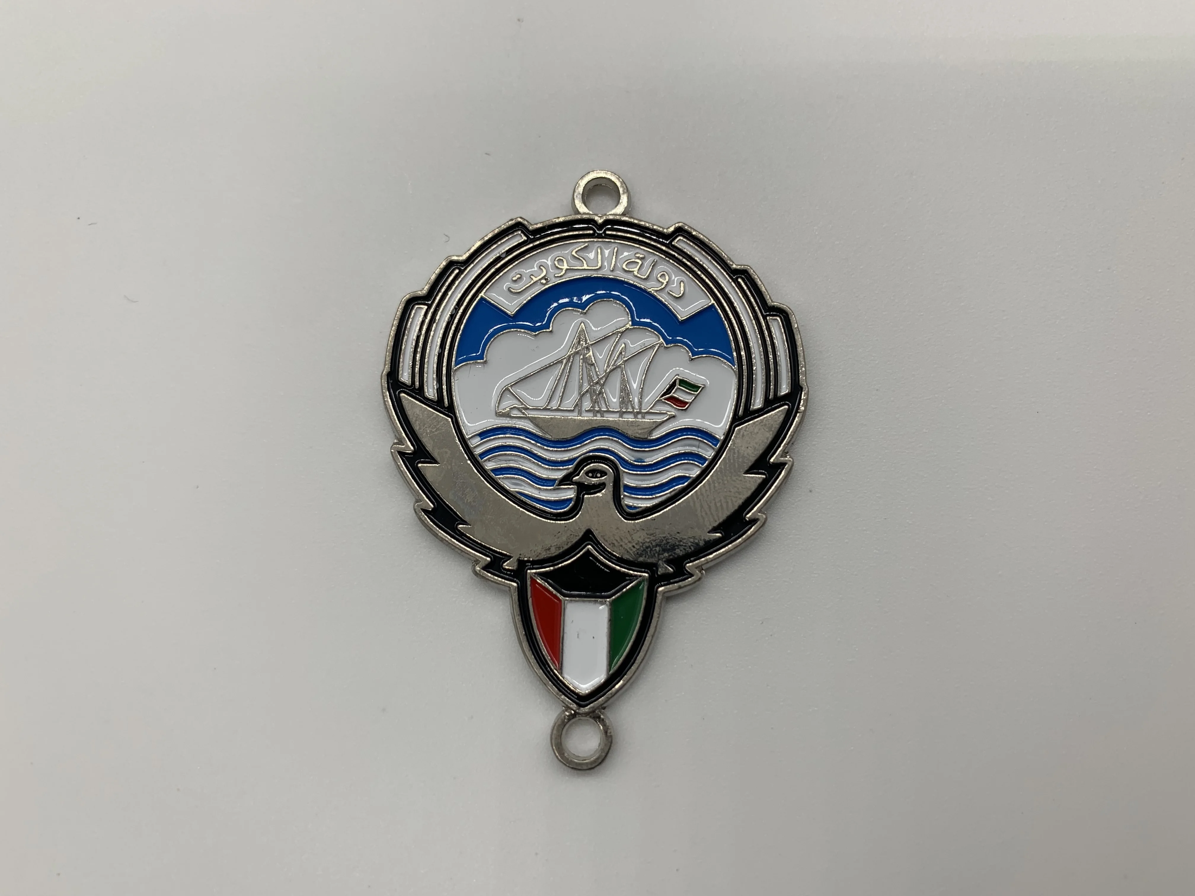 High quality Kuwait national logo badge hard enamel metal emblem