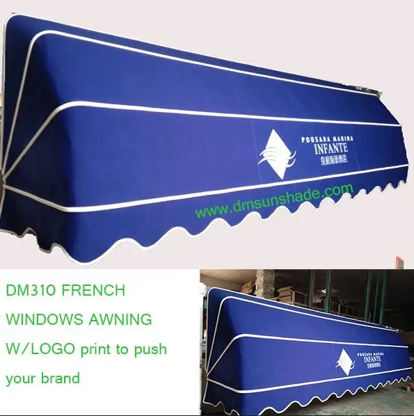 Aluminium Outdoor French Canopy Awning / European Style Retractable Window Awning