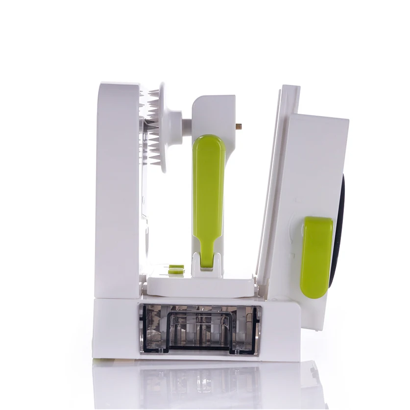 Foldable type plastic dicer zoodle chopper ensures stability with 3 blade Vegetarianism handheld vegetable spiralizer