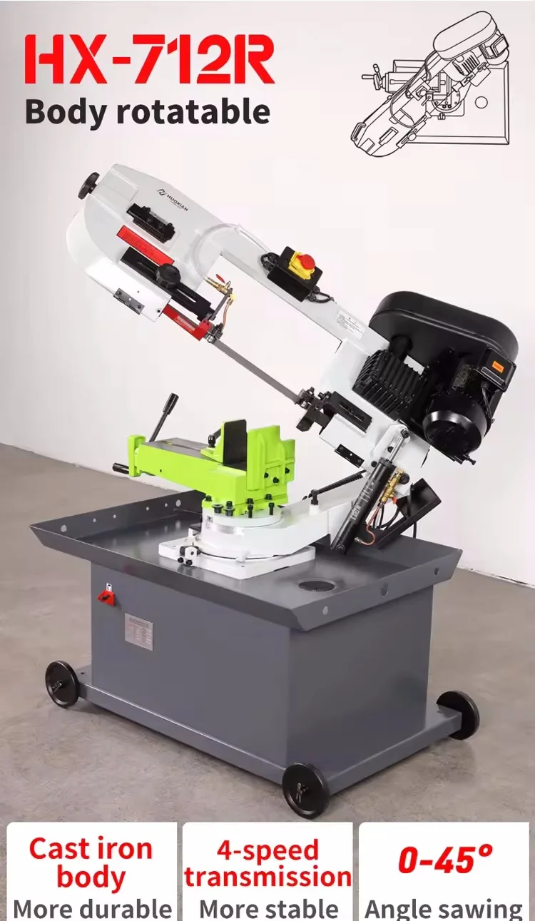 Portable Metal Cutting Machine for Pipe Angle Steel BS712N Small Band metal saw cutting machine