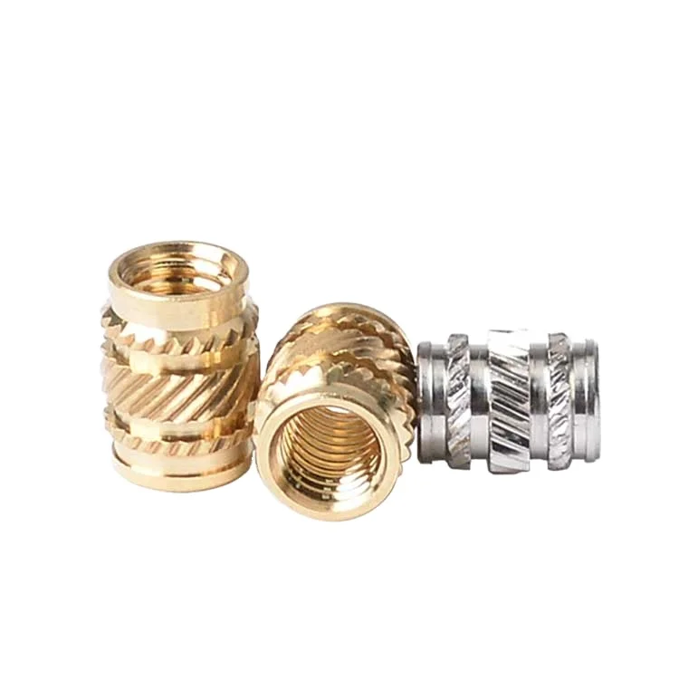 Heat set quick press brass inserts with thread 8-32 10-24 6-32 M4 M5 M6 M8