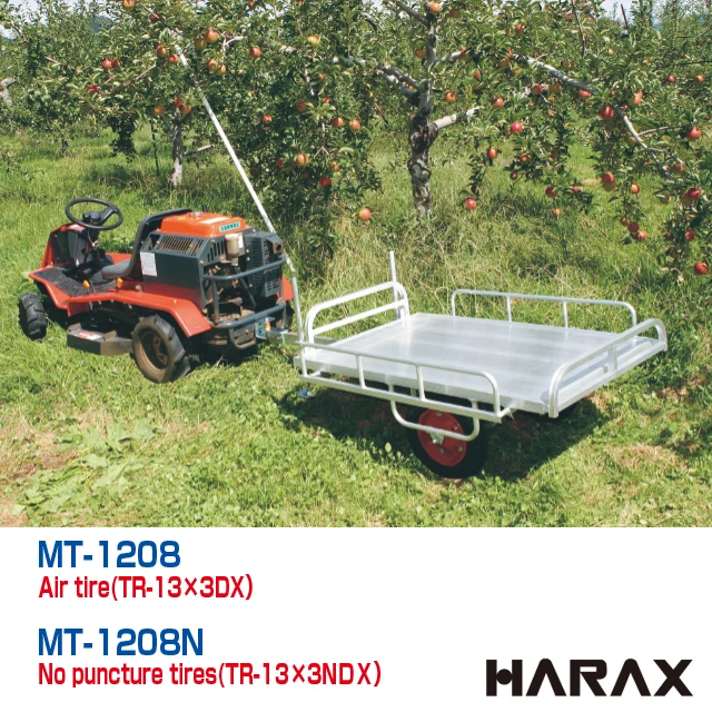 Japan safety securely pneumatic tires farm dump trailer aluminum