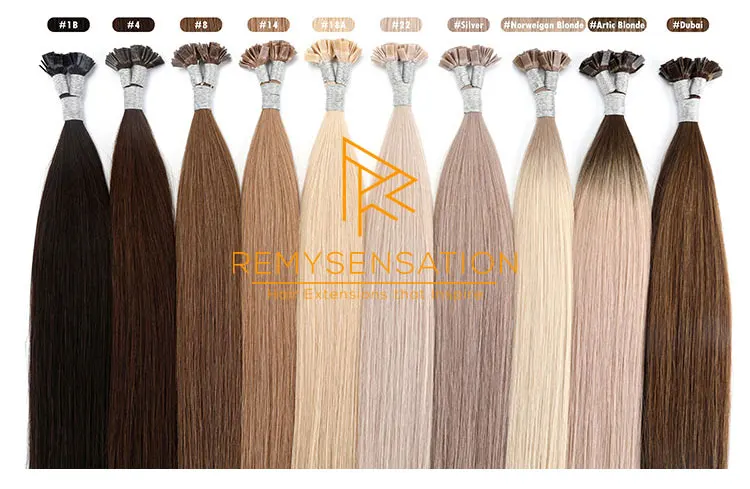 Delux Double Drawn Indian 12A Grade Virgin Keratin Flat Tip Hair Extensions Human Hair