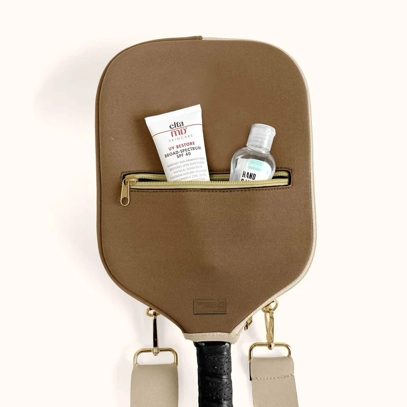 Custom New design Netlike packable pickle ball waterproof colorful Single rubber Neoprene rackets bag pickleball paddle cover