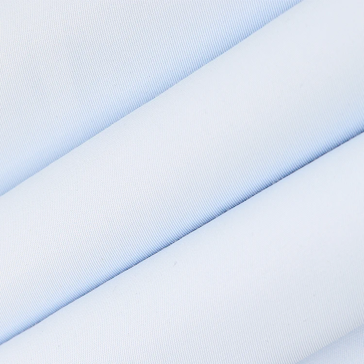 
top-selling high quality CVC60/40 blue men shirts fabric latest shirt designs for men 