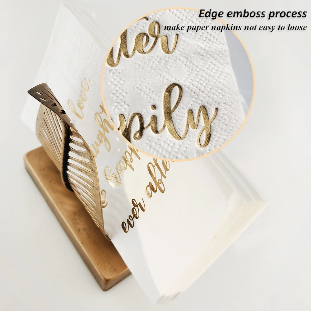 Custom serviettes 33*40CM foil paper napkin high grad disposable napkin for restaurant