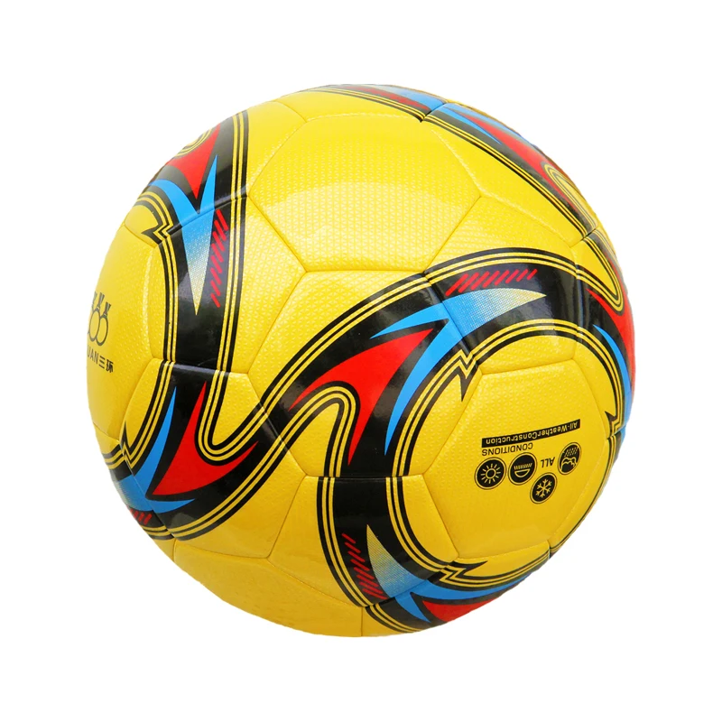Sanhuan Factory yellow sporting training ball cheap custom logo printedsoccer balls