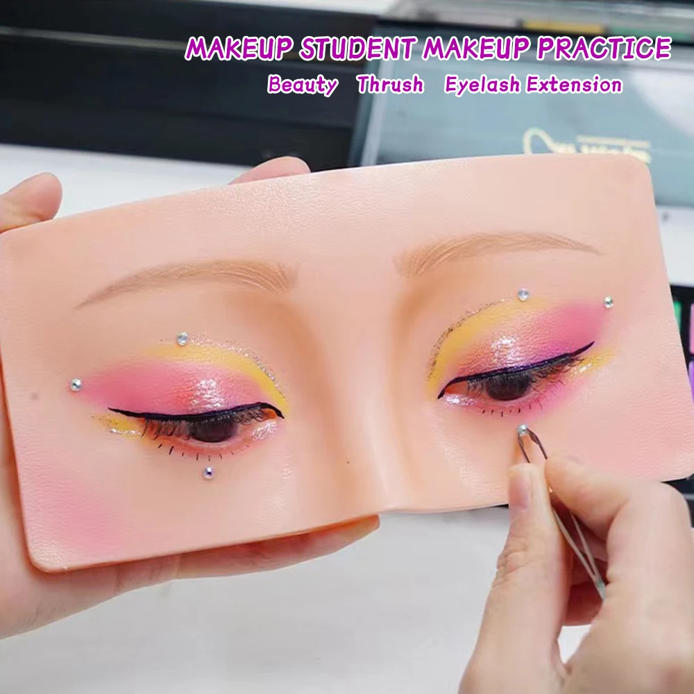 Wholesale Reusable 5D makeup practice board silicone Eye Makeup Practice Board silicone Face For Makeup Beauty Academy