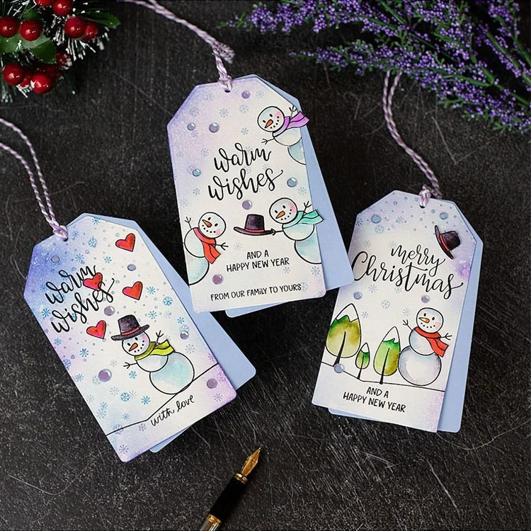 Wholesale Merry Christmas Labels Cards Gift Tags Labels And Hang Tags For Gift Wrapping Decoration Gift Card Set