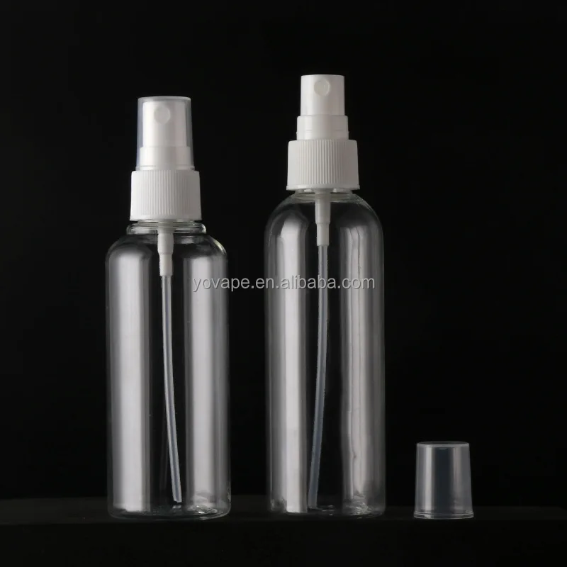 Empty atomizer round clear plastic spray bottles 30ml 60 ml 100ml 120ml 2 oz travel size toner cosmetic water mist spray bottle