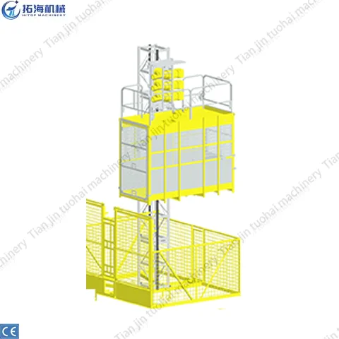 SC200 200 Construction lift and building hoist for workers and material using helical reducer