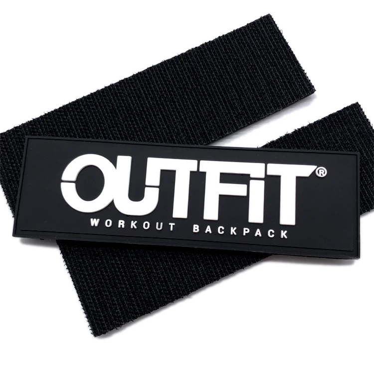 Factory Custom Made Rubber Patch Velcroes  Full PVC Patch For jacket or backpack