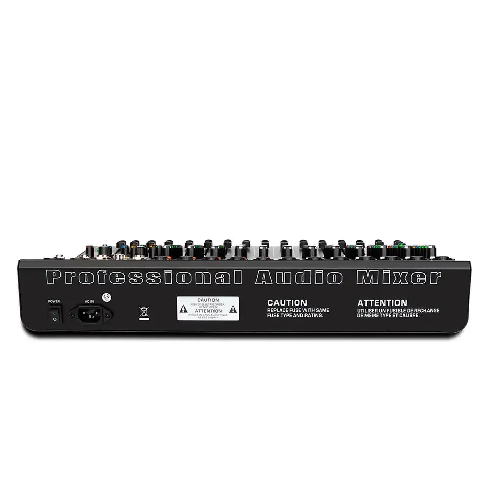 G120 Professional 48V Phantom Power Supply 12 Channel Audio Mixer For Large Stage Performance