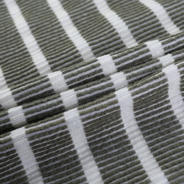 Knit Fabric CVC Spandex Rib heavy fabric