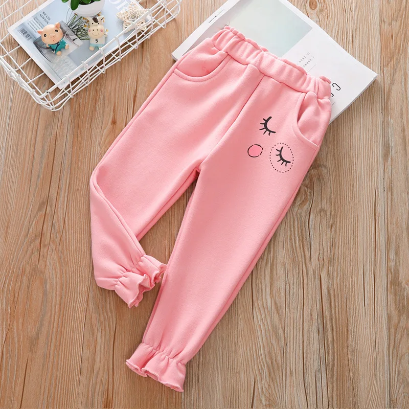 Bán Buôn Trẻ Em Dày Quần Mùa Đông In Cô Gái Nhung Mồ Hôi