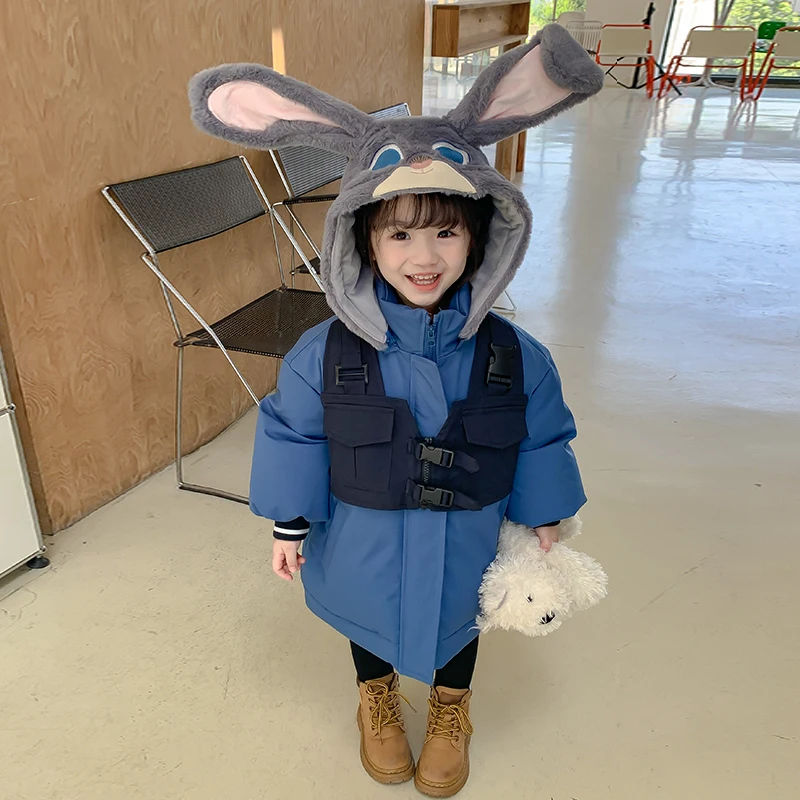 OEM Factory Wholesale Custom Winter Jackets Girls Parka Kids Clothes Winter Baby Puffer Jacket