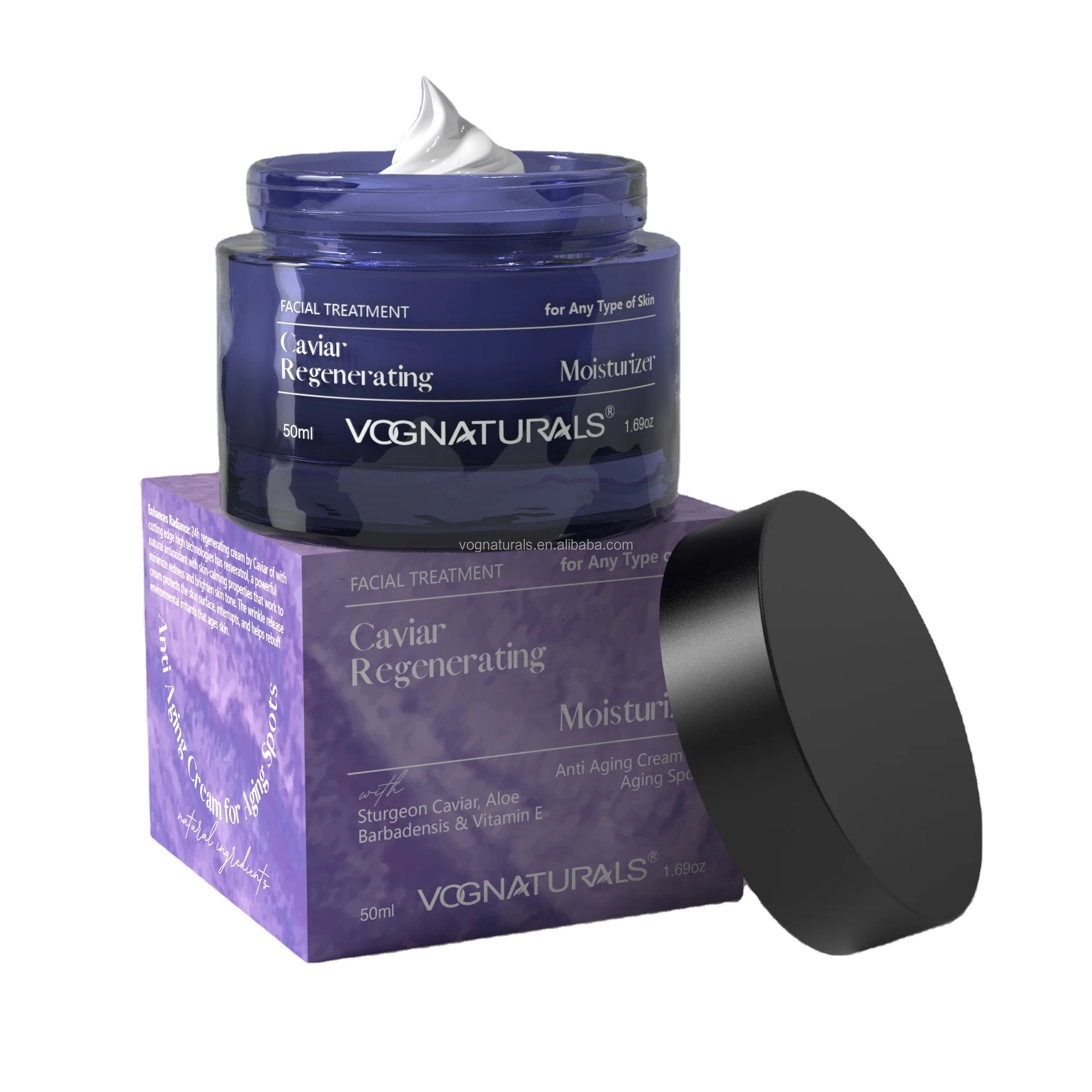 Private Label OEM Anti Aging Moisturizer Vitamin E Collagen Day and Night Caviar Face Cream