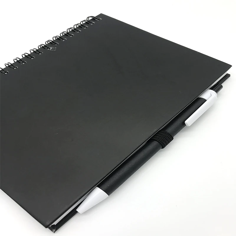A5 Carton covered sublimation spiral notebook with 70 blank sheets and recycled paper ballpoint pen