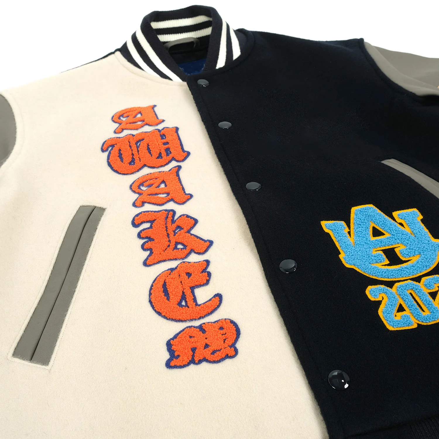 OEM оптовая продажа индивидуальные шенилловые нашивки NY шерстяное тело с контрастными кожаными рукавами мужская куртка Varsity