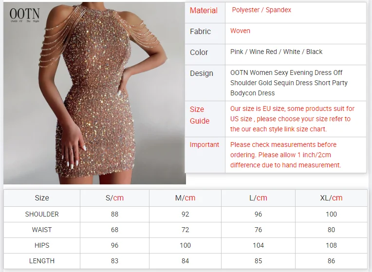 OOTN Women Sexy Evening Dress Off Shoulder Gold Sequin Dress Short Party Bodycon Dress