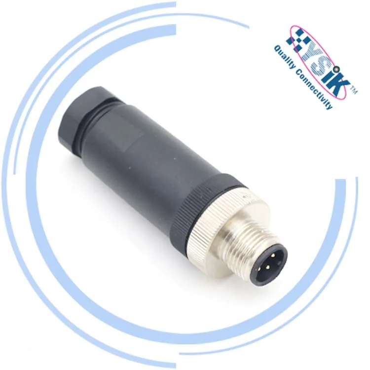 Hot Selling Field Assembly M12 Plastic Plug PG7 PG9 Male Female 2 3 4 5 8 Pin M12 Connector Screw joint Round M12 Connector