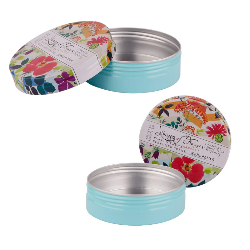 5ml To 500ml Aluminum cosmetic jars custom Logo cream metal tin jar