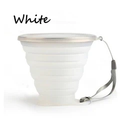 Manufacture Hot Products Portable Reusable 270ml traveling water cup climbing sports folding Collapsible Silicone Cup