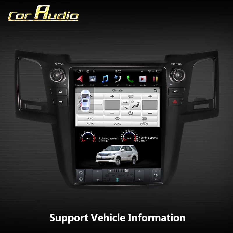 12.1-inch Capacitive Touch Screen Car Radio Bluetooth Car DVD for Toyota Fortuner 2004-2015  Capacitive Touch Screen