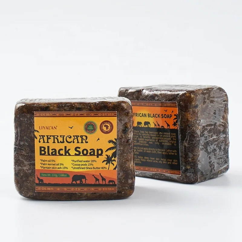 Wholesale private label 100% hand made natural organic ghana raw african black soap