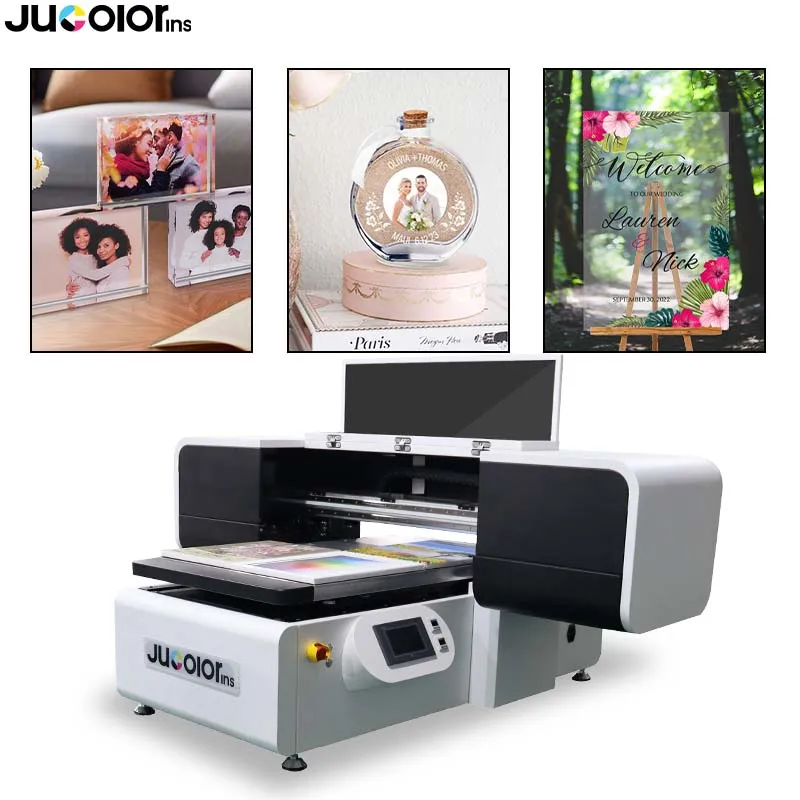 Jucolor 6090 uv flatbed printer i3200 G5 support CCD system industry uv machine 6090 printer