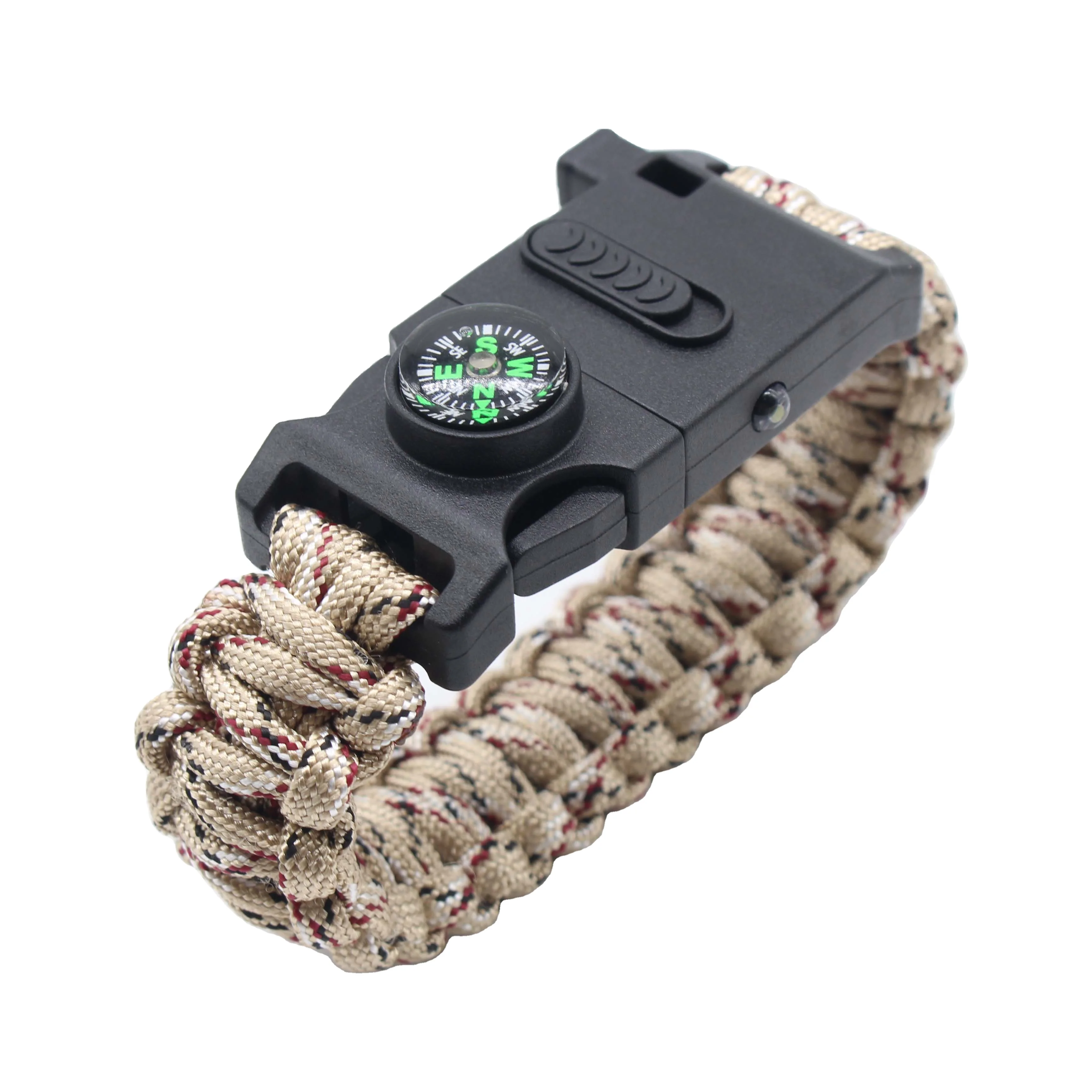 Outdoor Laser Flashlight Life-saving Multifunctional Paracord Bracelet Led Survival Bracelet