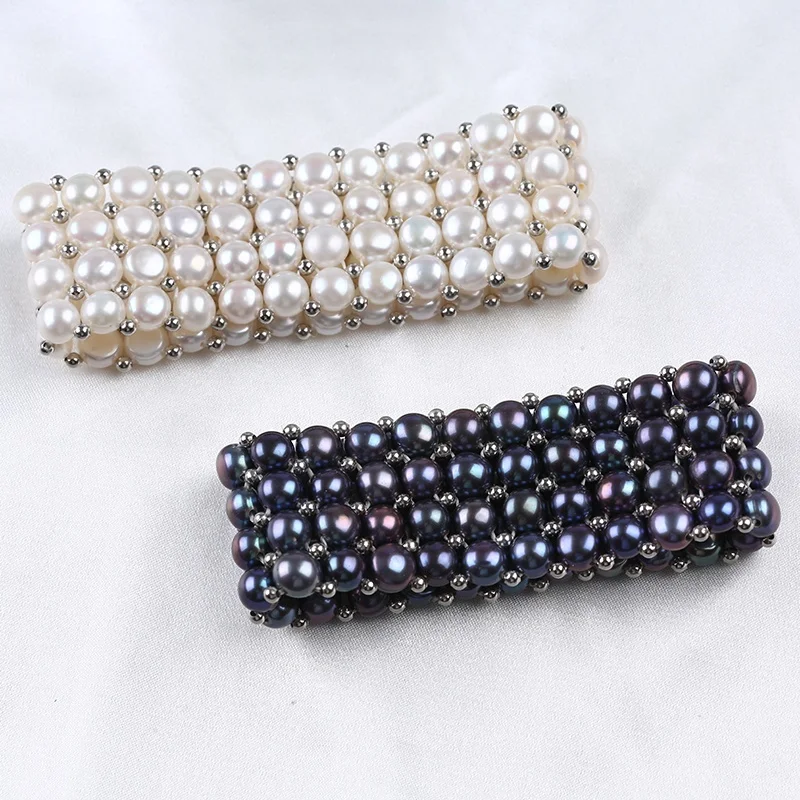 Wholesale Natural Freshwater Pearl Beaded Button Bracelet Charms Jewelry Bracelets For Women