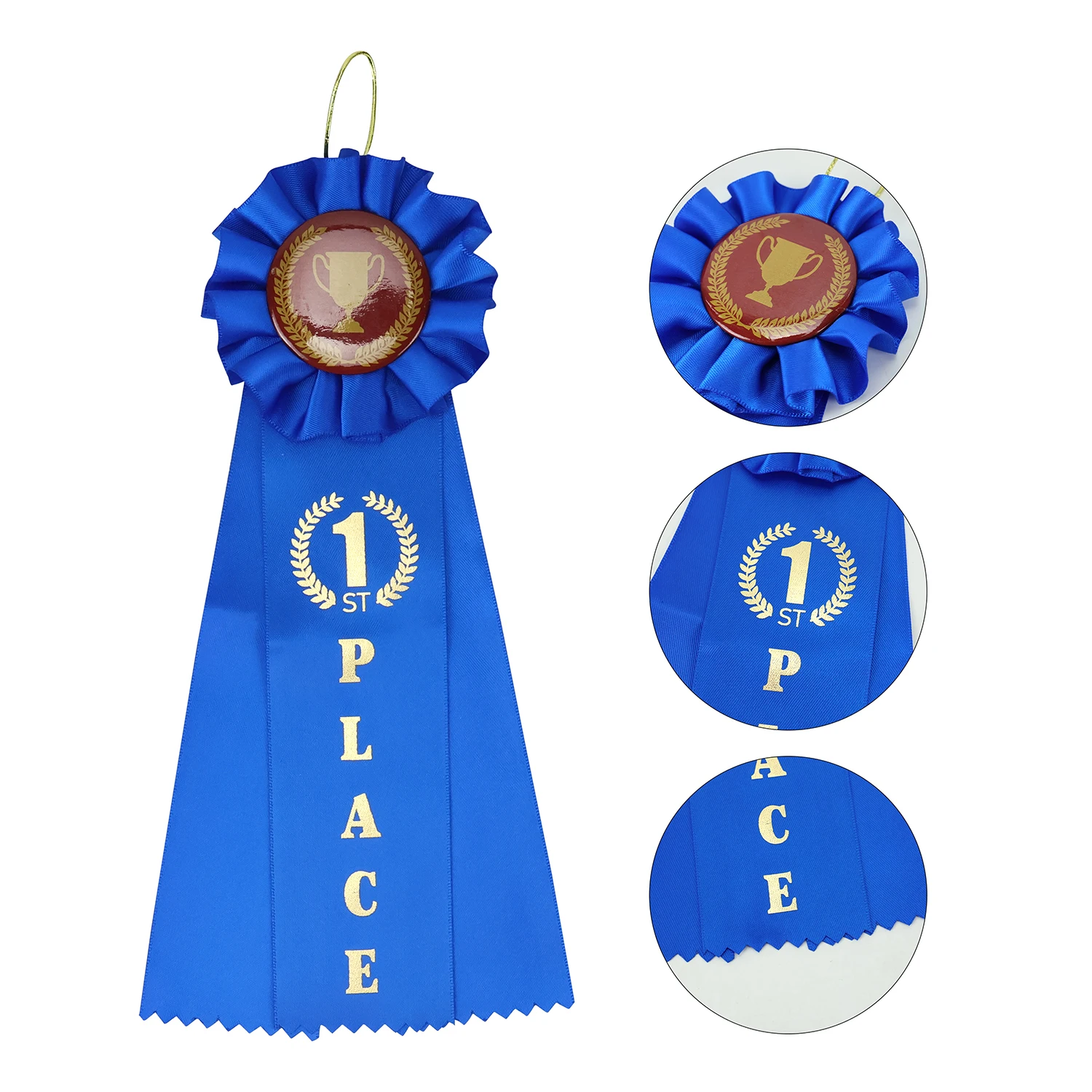 MIDI Custom Design  Gold Foil Assorted Colors Saddle Up Recognition Round Rosette Ribbons Awards for Sport Competition