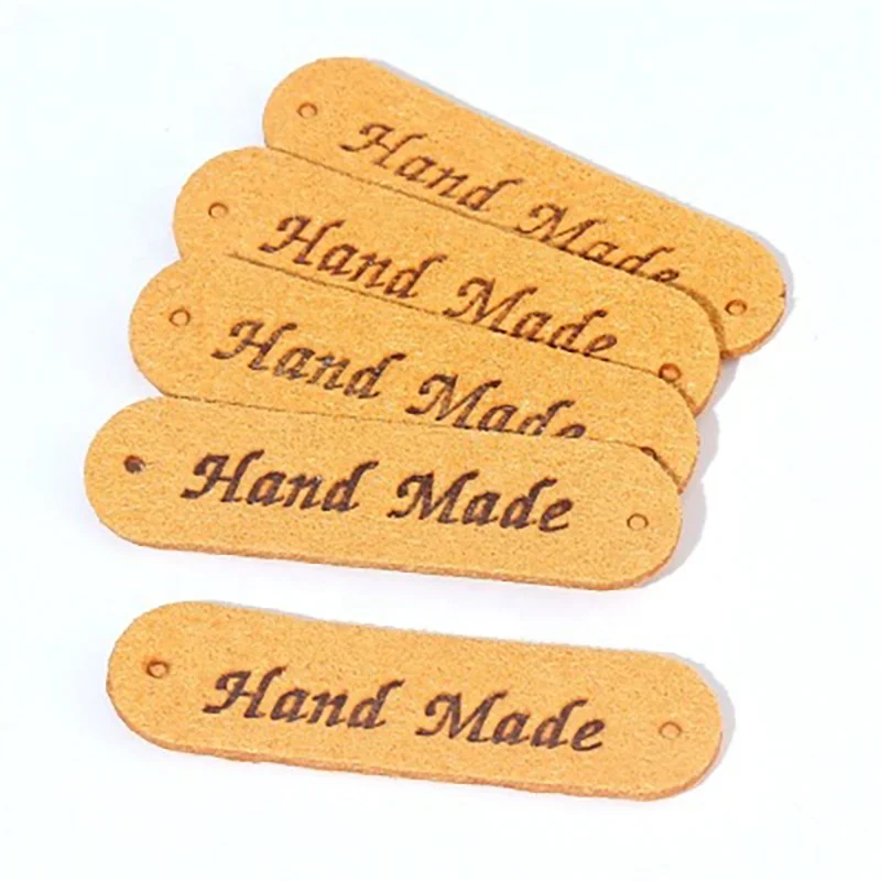 Handmade Leather Labels For Clothes Garment PU Tags Labels Sewing Accessories Hang Tag