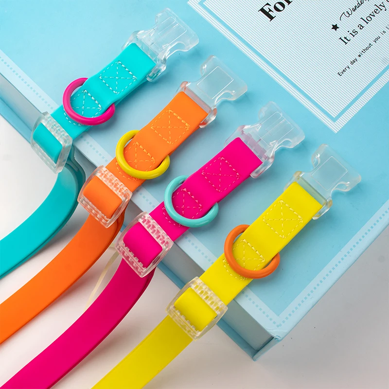New Style Luxury Rubber Silicone Coated Pet Long Lead Custom PVC Waterproof Dog Leash Collar Set