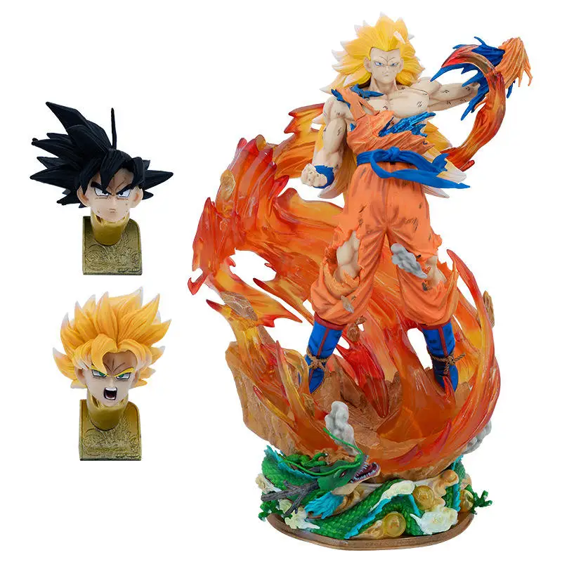 Super Saiyan Vegeta can glow PVC big Anime figure toy Dragon Balls GT Z goku figures