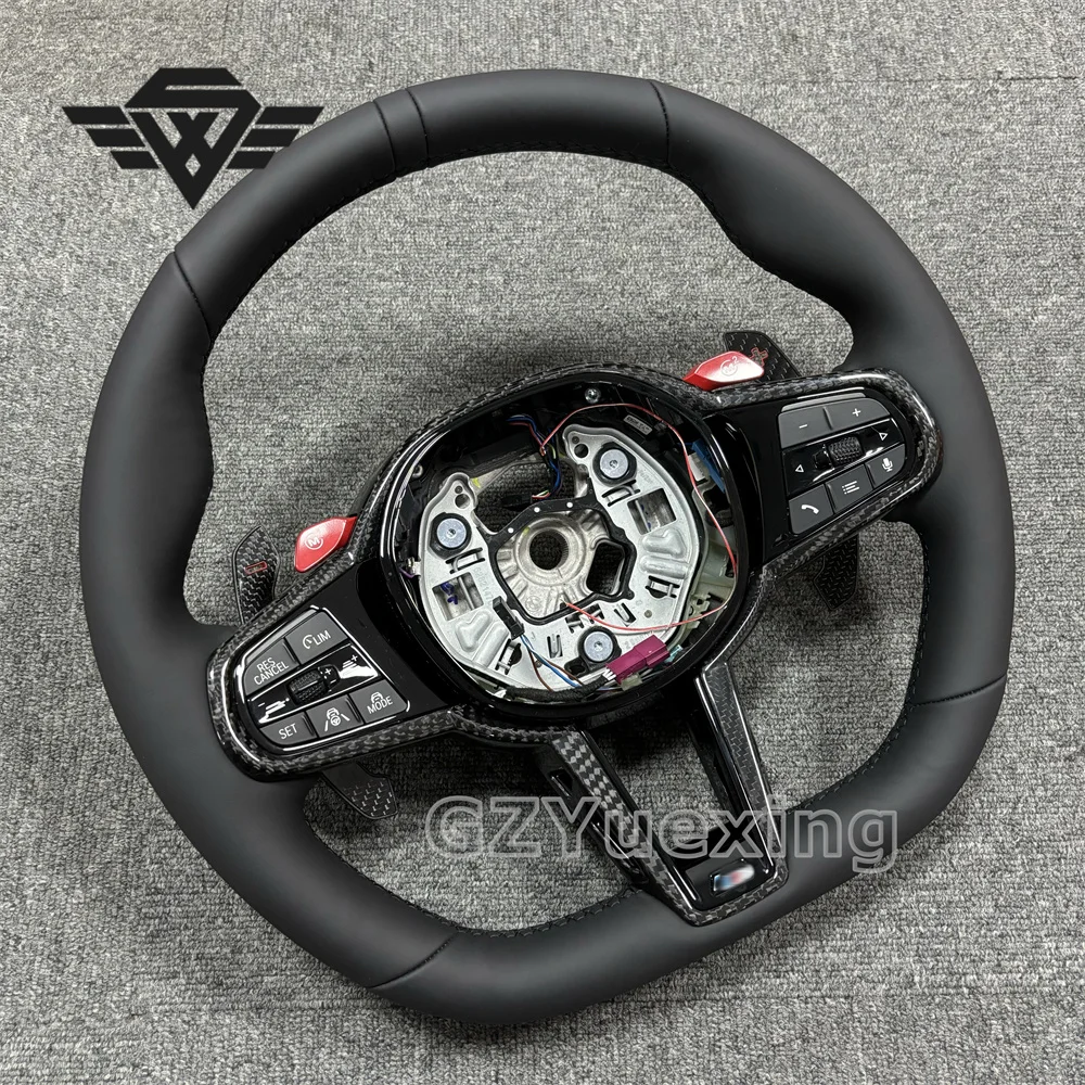 Полная кожа руль из углеродного волокна весла Подходит для BMW G30 G31 G32 X3 G01 X4 G02 M2 G87 M3 G80 M4 G82 G42 G20