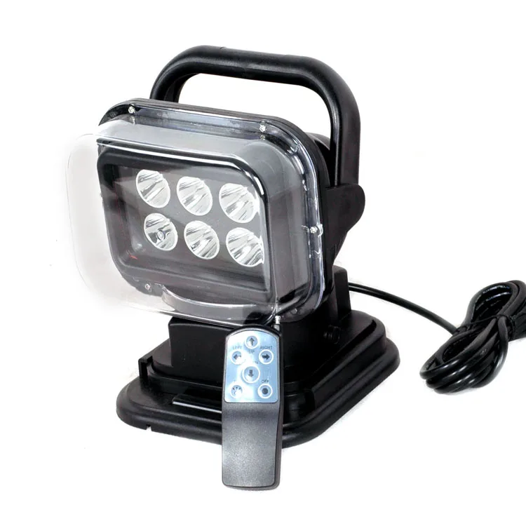 7 inch LED Search Light 30W 12v24v Offroad 4X4 Work Light Wireless Remote Control Rotating Stop Beam Lights