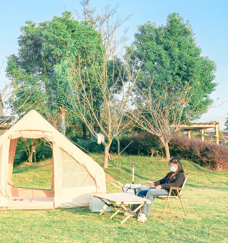 Inflatable Air Tube Tent Outdoor Camping  Glamping Canvas Tent House carpas para glamping zelt