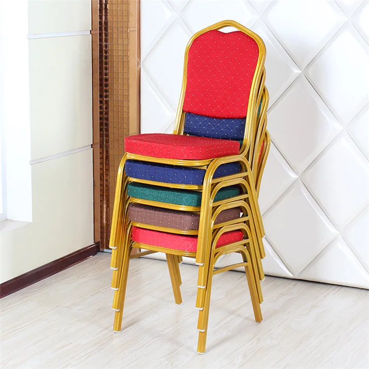 Nude Packing Stackable Fabric Banquet Court Church Hotel Chairs Wholesale Wedding and Event Catering Chair