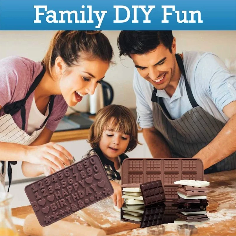 Wholesale Bpa Free Food Grade Silicone Christmas Heart Star Shape Chocolate Candy Moulds DIY Cake Baking Molds for Christmas