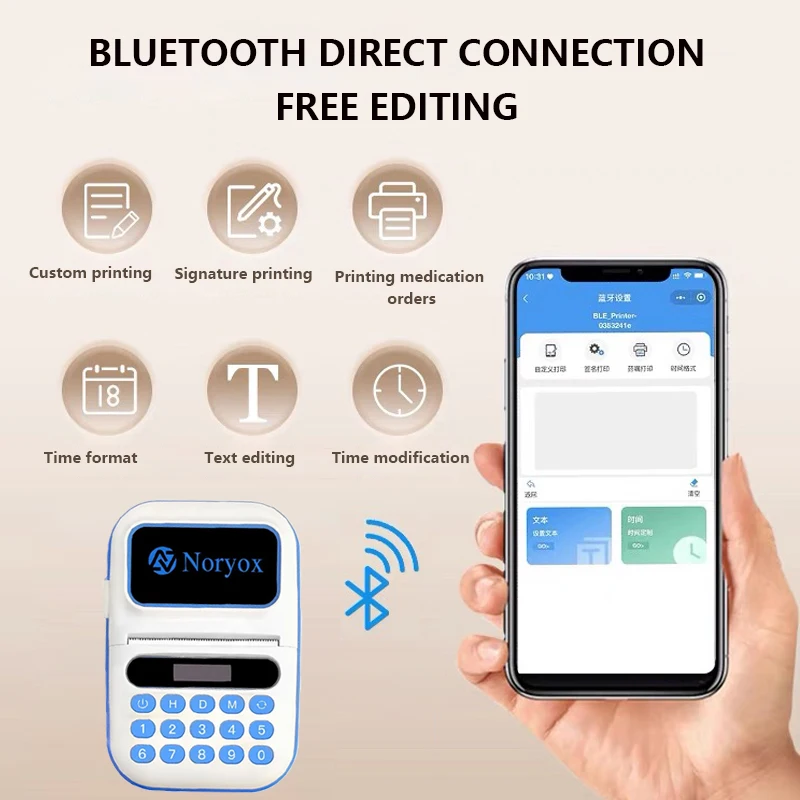Wholesale Bluetooth  Label Printer Expiration Date Reminder Waterproof Adhesive Pharmaceutical Label Printer For Hospital
