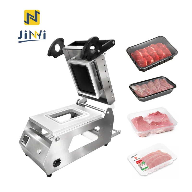 JINYI DQ-4 High Quality Smart Packaging Four Side Sealing Tray Food Fruit Tray Packing Machine food tray sealer