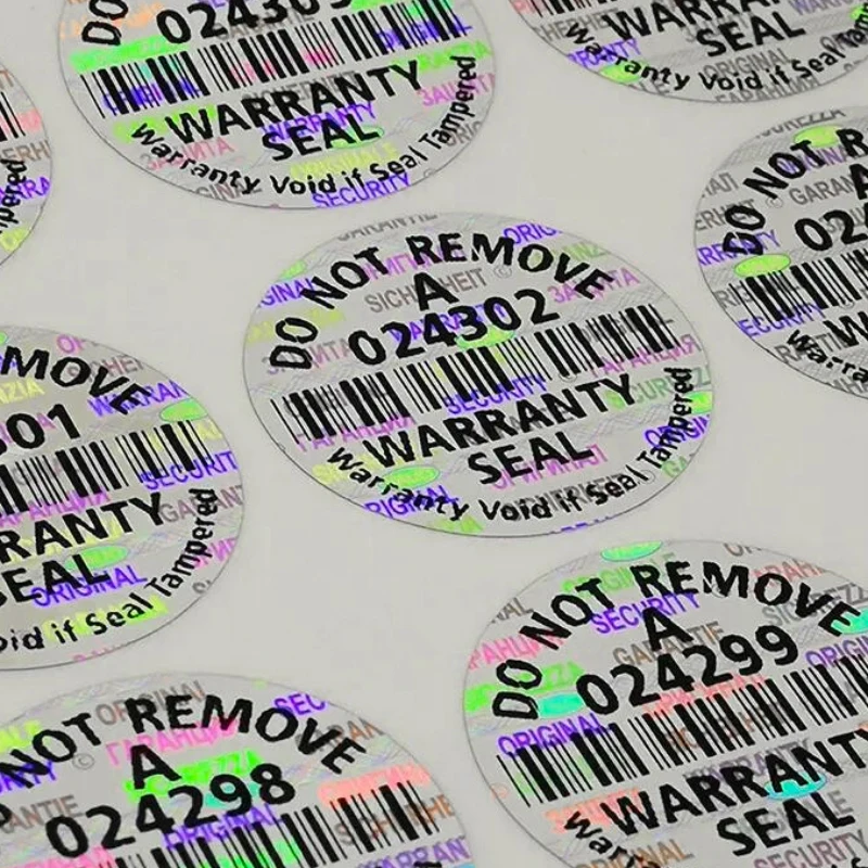 Custom security seal label tamper proof warranty sticker void if tampered open honeycomb void tamper evident label OEM printing